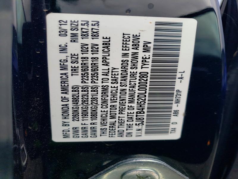 Продажа на аукционе авто 2013 Acura Rdx Techno, vin: 5J8TB4H52DL000280, номер лота: 76799855