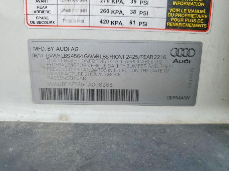 Продаж на аукціоні авто 2012 Audi A3 Premium, vin: WAUBFAFM6CA008266, номер лоту: 76418995