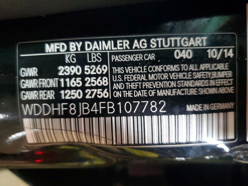 Продаж на аукціоні авто 2015 Mercedes-benz E, vin: WDDHF8JB4FB107782, номер лоту: 78240035