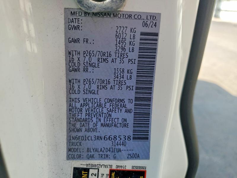 Продаж на аукціоні авто 2024 Nissan Frontier, vin: 1N6ED1CL3RN668538, номер лоту: 77492535