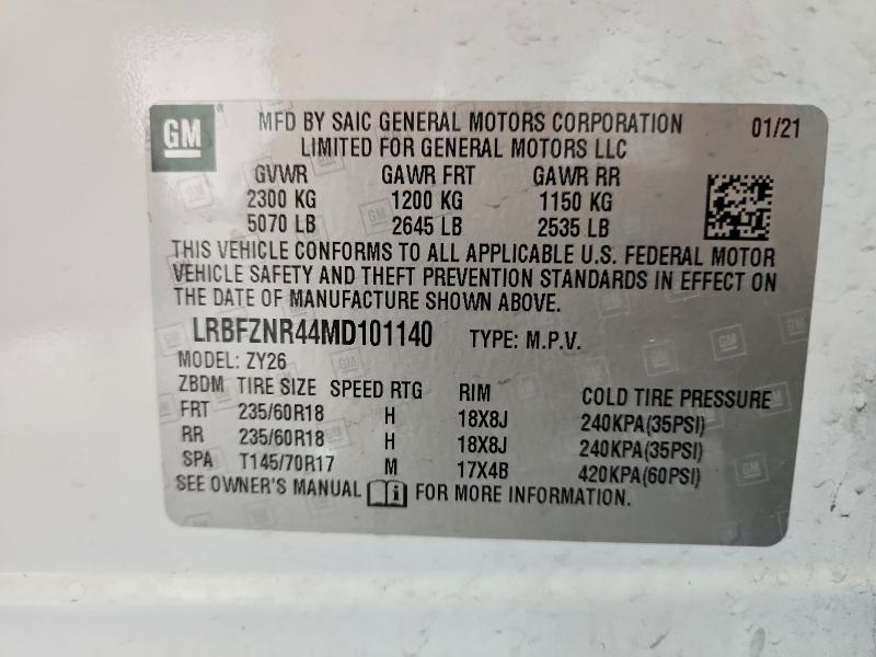 Продажа на аукционе авто 2021 Buick Envision, vin: LRBFZNR44MD101140, номер лота: 78657725