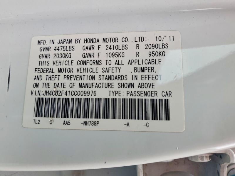 Aukcja sprzedaży 2012 Acura Tsx, vin: JH4CU2F41CC009976, numer aukcji: 76920875