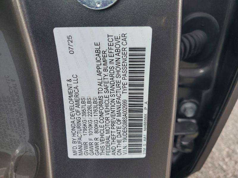 Aukcja sprzedaży 2025 Acura Integra, vin: 19UDE5G98SA002999, numer aukcji: 76356355