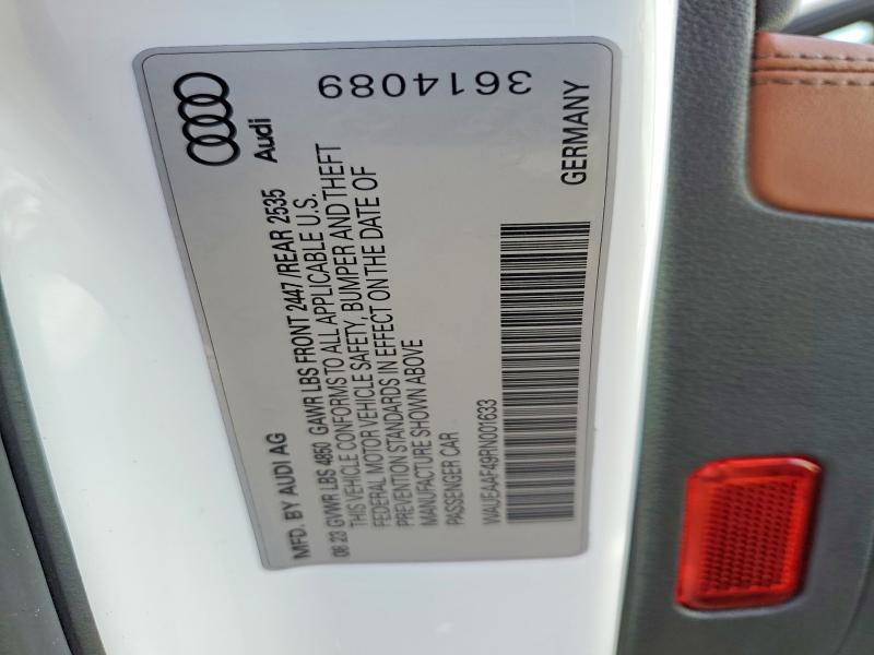 Продажа на аукционе авто 2024 Audi A4, vin: WAUEAAF49RN001633, номер лота: 78874275