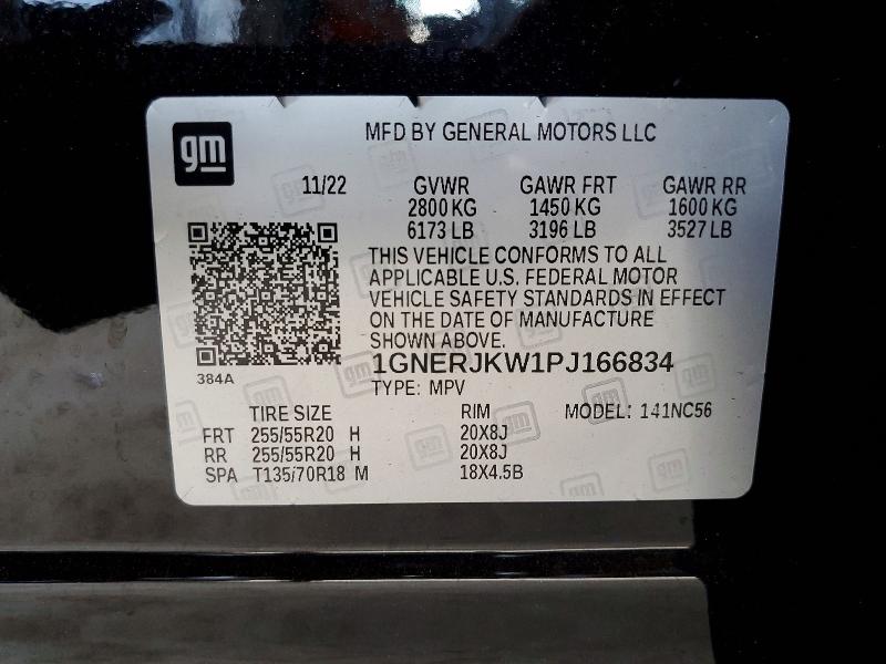 78909675 :رقم المزاد ، 1GNERJKW1PJ166834 vin ، 2023 Chevrolet Traverse مزاد بيع