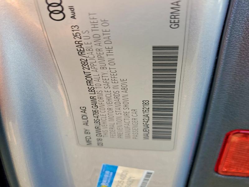 Продажа на аукционе авто 2018 Audi A4, vin: WAUENAF42JA152183, номер лота: 78094065