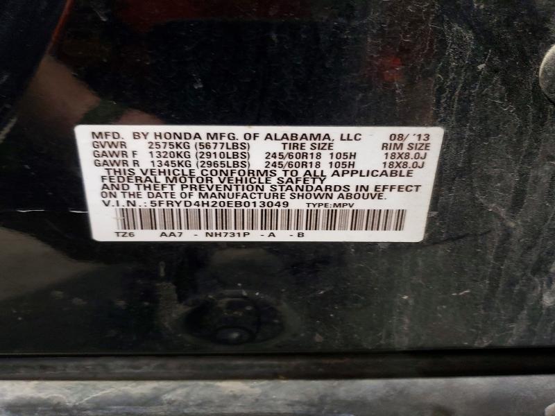 Продажа на аукционе авто 2014 Acura Mdx, vin: 5FRYD4H20EB013049, номер лота: 76567835