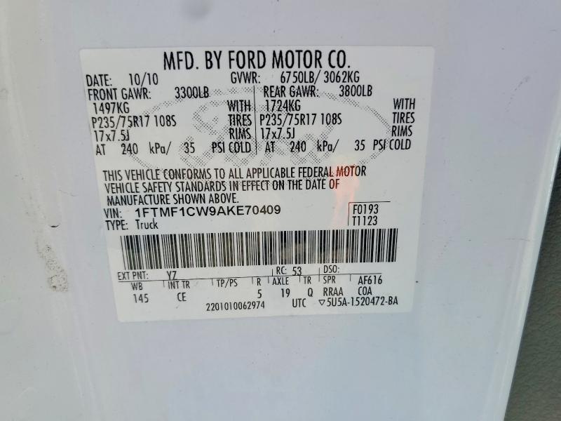 79198655 :رقم المزاد ، 1FTMF1CW9AKE70409 vin ، 2010 Ford F150 مزاد بيع