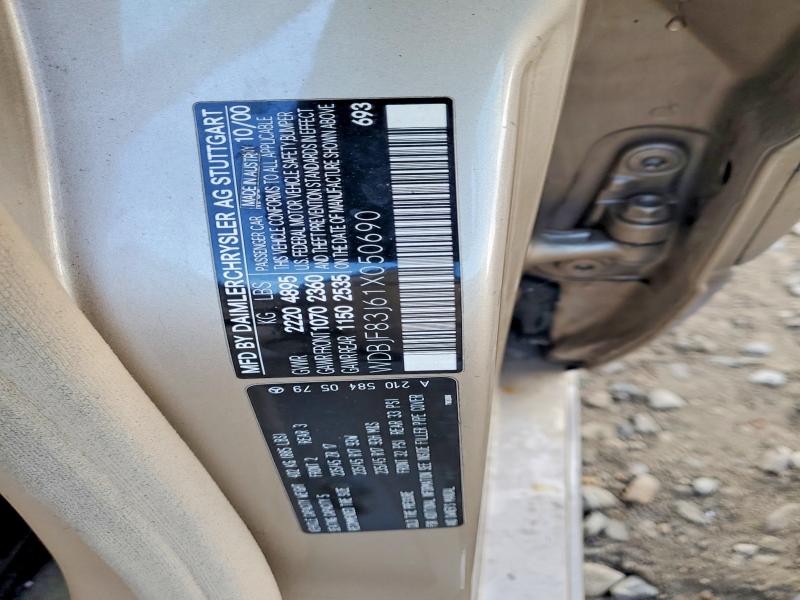 Aukcja sprzedaży 2001 Mercedes-benz E, vin: WDBJF83J61X050690, numer aukcji: 77290185
