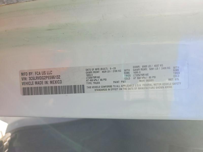 Продажа на аукционе авто 2023 Ram Promaster 2500, vin: 3C6LRVDG2PE596132, номер лота: 79169245