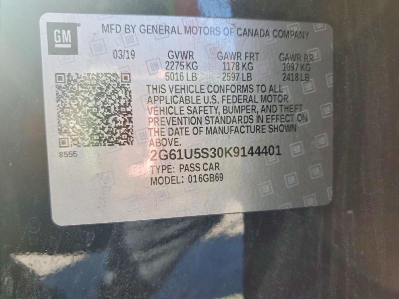 Auction sale of the 2019 Cadillac Xts, vin: 2G61U5S30K9144401, lot number: 53723106