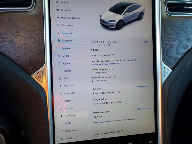 77357115 :رقم المزاد ، 5YJXCBE24HF066771 vin ، 2017 Tesla Model X مزاد بيع