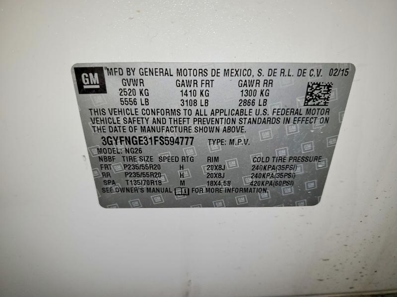 Продаж на аукціоні авто 2015 Cadillac Srx, vin: 3GYFNGE31FS594777, номер лоту: 78294585