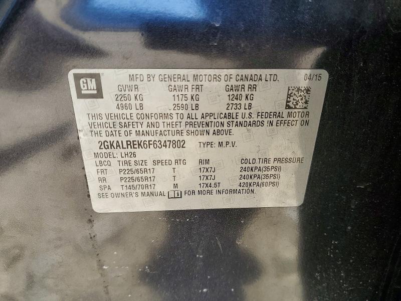 Продажа на аукционе авто 2015 Gmc Terrain, vin: 2GKALREK6F6347802, номер лота: 76532055