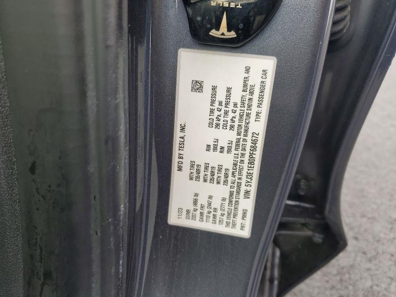 Aukcja sprzedaży 2023 Tesla Model 3, vin: 5YJ3E1EB0PF684672, numer aukcji: 75423265