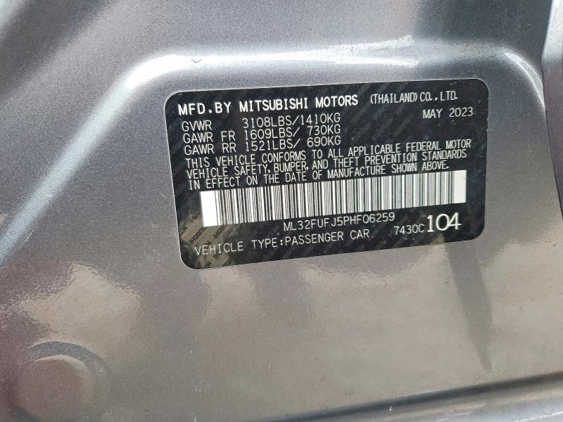 Продаж на аукціоні авто 2023 Mitsubishi Mirage, vin: ML32FUFJ5PHF06259, номер лоту: 74855135