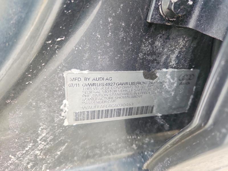 2012 Audi A4 მანქანა იყიდება აუქციონზე, vin: WAUFFAFL4CA030453, აუქციონის ნომერი: 76531205