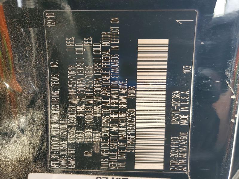 Aukcja sprzedaży 2011 Toyota Tundra, vin: 5TFRM5F14BX027530, numer aukcji: 77510475