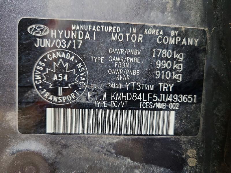 77696395 :رقم المزاد ، KMHD84LF5JU493651 vin ، 2018 Hyundai Elantra مزاد بيع