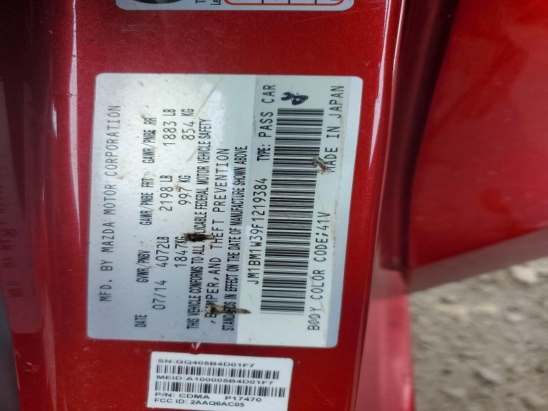 Продажа на аукционе авто 2015 Mazda 3, vin: JM1BM1W39F1219384, номер лота: 78631025