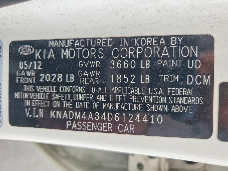 Продаж на аукціоні авто 2013 Kia Rio, vin: KNADM4A34D6124410, номер лоту: 76176285