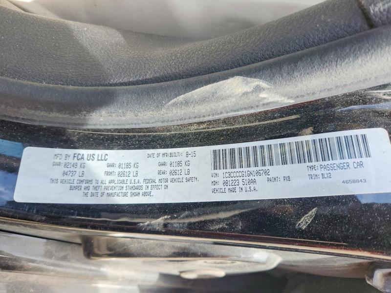 Продажа на аукционе авто 2016 Chrysler 200, vin: 1C3CCCCG1GN106702, номер лота: 77619085