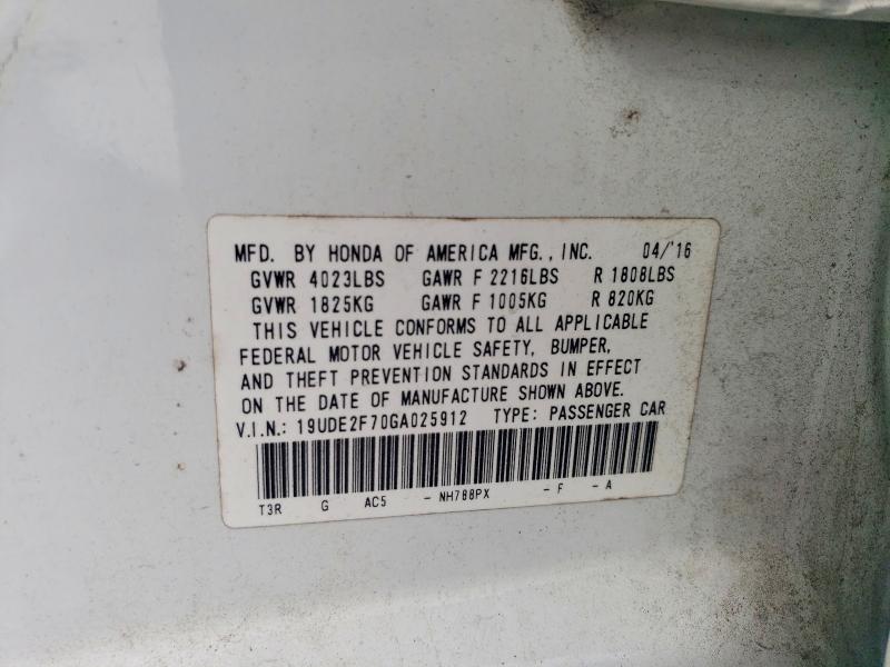 77483685 :رقم المزاد ، 19UDE2F70GA025912 vin ، 2016 Acura Ilx مزاد بيع