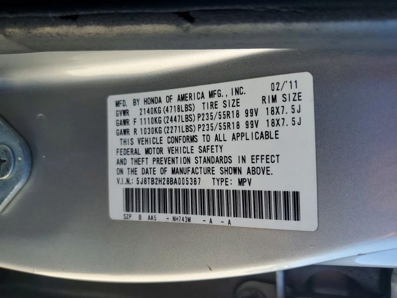 Aukcja sprzedaży 2011 Acura Rdx, vin: 5J8TB2H28BA005387, numer aukcji: 76906615