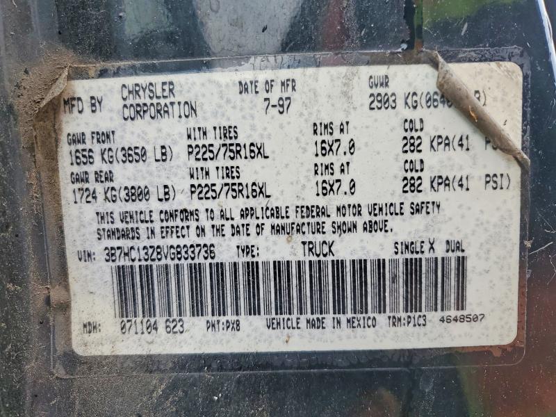 Aukcja sprzedaży 1997 Dodge Ram 1500, vin: 3B7HC13Z8VG833736, numer aukcji: 76662085