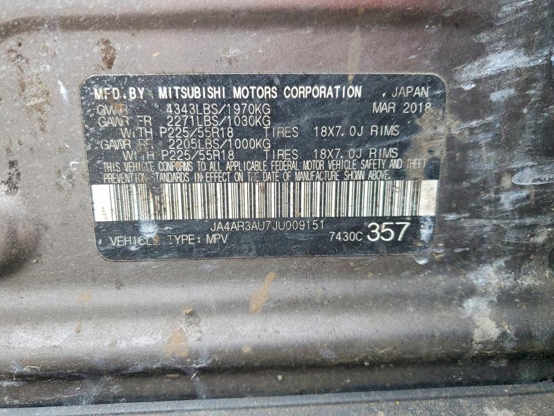 Продаж на аукціоні авто 2018 Mitsubishi Outlander Sport, vin: JA4AR3AU7JU009151, номер лоту: 78850985