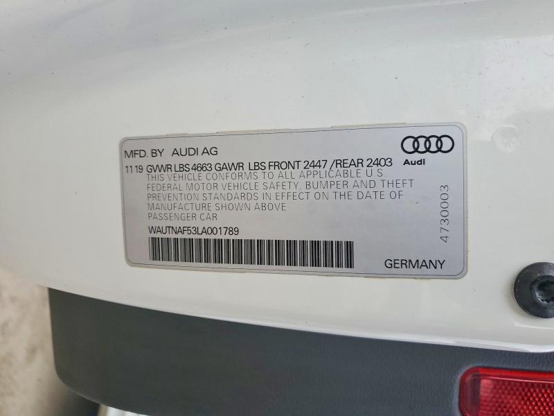 Aukcja sprzedaży 2020 Audi A5, vin: WAUTNAF53LA001789, numer aukcji: 78693385