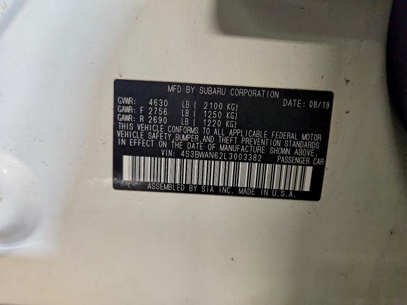 Продаж на аукціоні авто 2020 Subaru Legacy, vin: 4S3BWAN62L3003382, номер лоту: 78500785