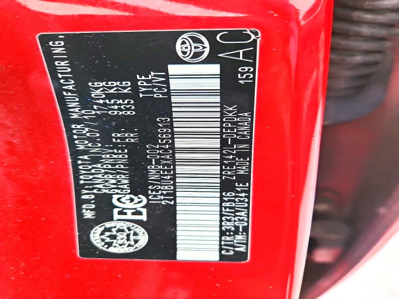 Продаж на аукціоні авто 2010 Toyota Corolla, vin: 2T1BU4EEXAC456913, номер лоту: 78802655