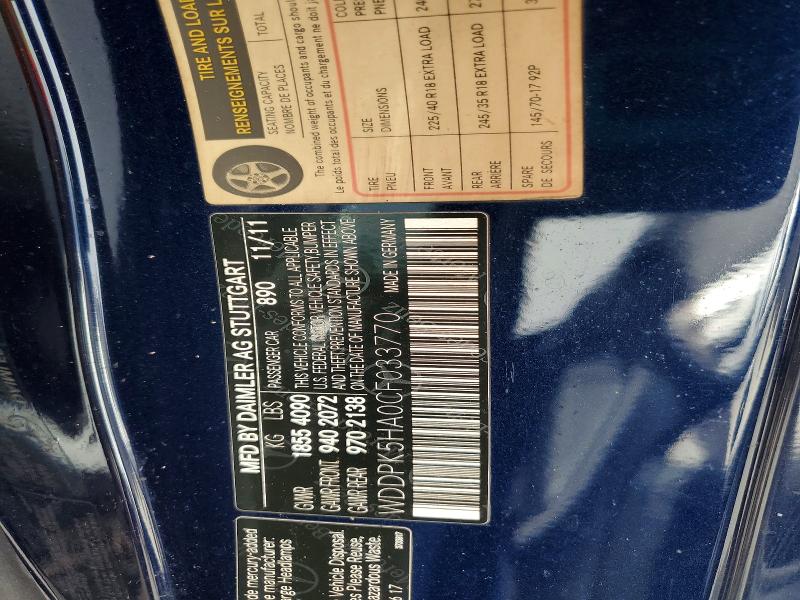 78556155 :رقم المزاد ، WDDPK5HA0CF033770 vin ، 2012 Mercedes-benz Slk مزاد بيع