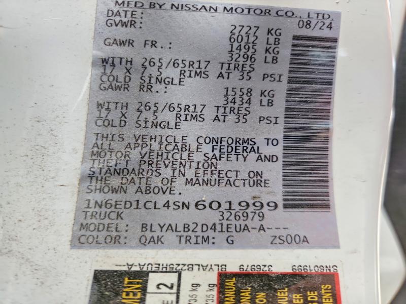 Продажа на аукционе авто 2025 Nissan Frontier, vin: 1N6ED1CL4SN601999, номер лота: 78049865