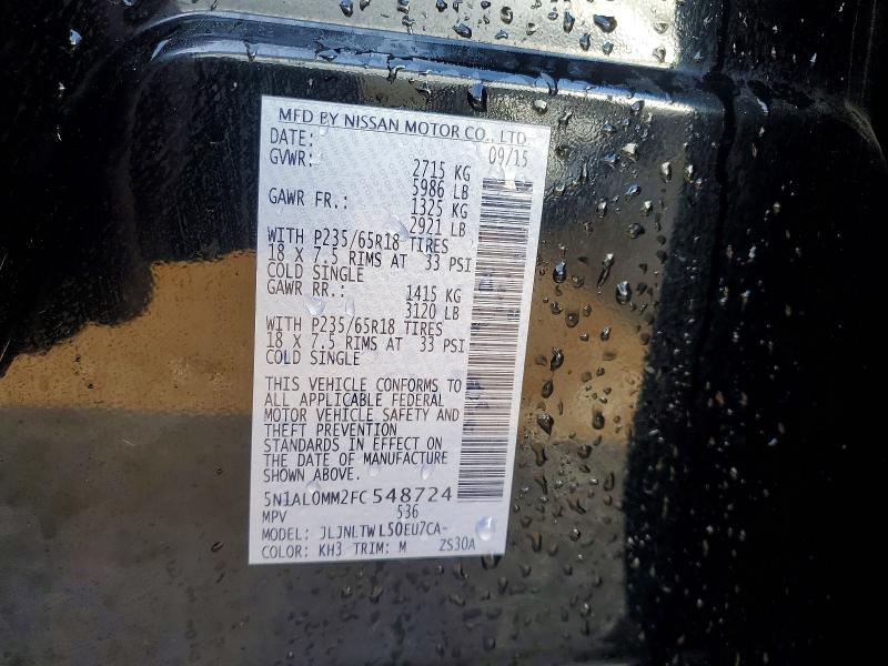 Продажа на аукционе авто 2015 Infiniti Qx60, vin: 5N1AL0MM2FC548724, номер лота: 79273735