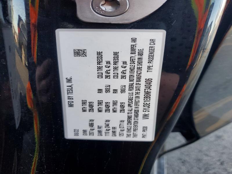 Aukcja sprzedaży 2022 Tesla Model 3, vin: 5YJ3E1EB6NF340406, numer aukcji: 78312805