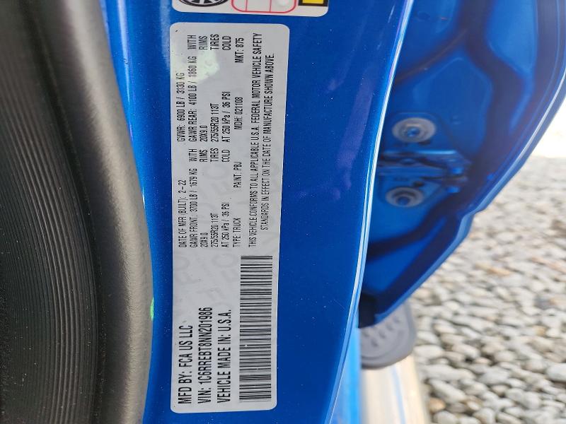 Продаж на аукціоні авто 2022 Ram 1500, vin: 1C6RREBT8NN201986, номер лоту: 79523035