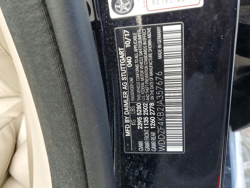 Aukcja sprzedaży 2018 Mercedes-benz E, vin: WDDZF4KB2JA357676, numer aukcji: 75786265