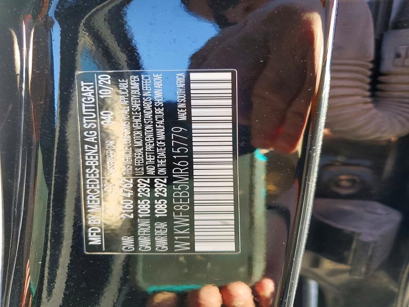 Продажа на аукционе авто 2021 Mercedes-benz C, vin: W1KWF8EB5MR615779, номер лота: 77307495