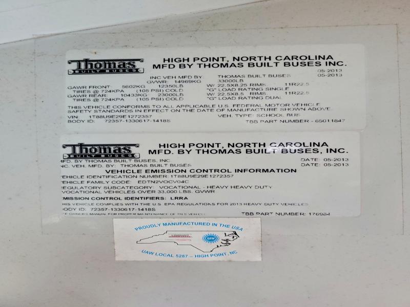 Продажа на аукционе авто 2014 Thomas School Bus, vin: 1T88U9E29E1272357, номер лота: 72397075