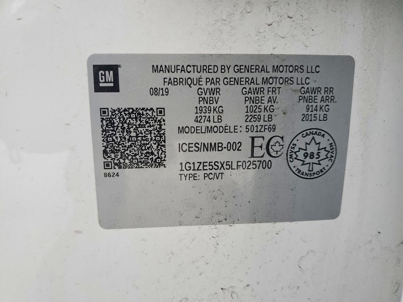 Продажа на аукционе авто 2020 Chevrolet Malibu, vin: 1G1ZE5SX5LF025700, номер лота: 77269955