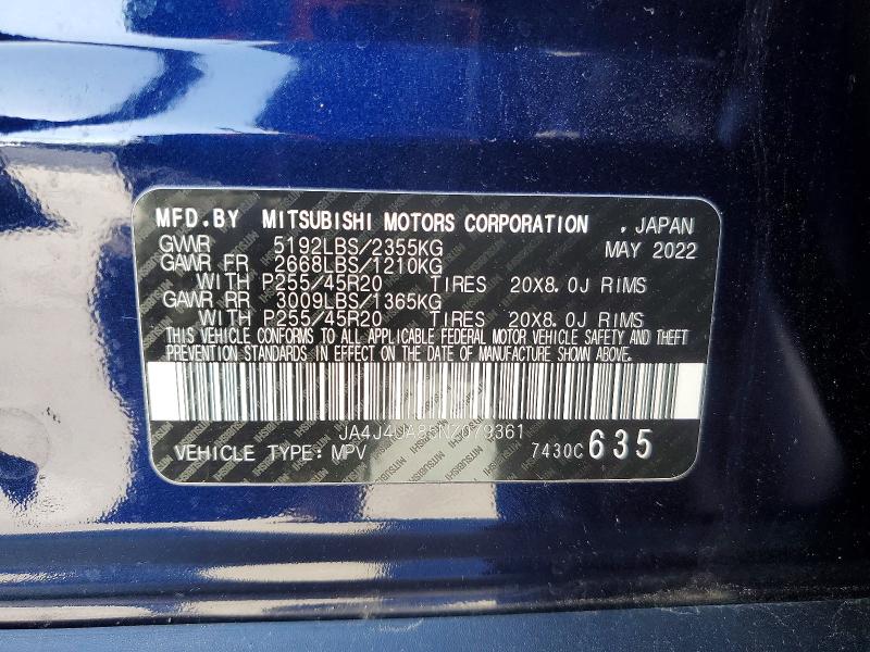 Продаж на аукціоні авто 2022 Mitsubishi Outlander, vin: JA4J4UA85NZ079361, номер лоту: 74692095