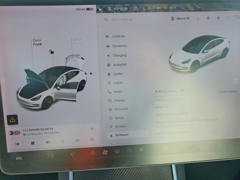 77606075 :رقم المزاد ، 5YJ3E1EBXLF622206 vin ، 2020 Tesla Model 3 مزاد بيع
