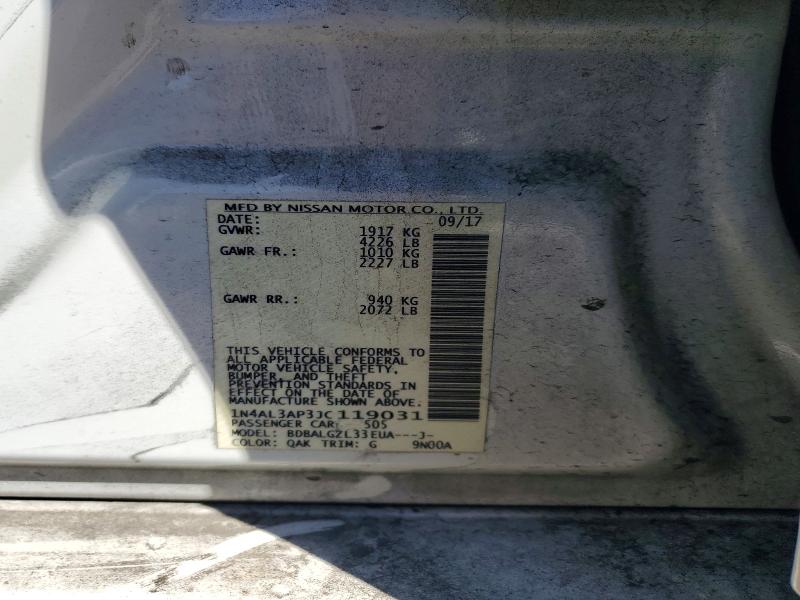 Продаж на аукціоні авто 2018 Nissan Altima, vin: 1N4AL3AP3JC119031, номер лоту: 78791385
