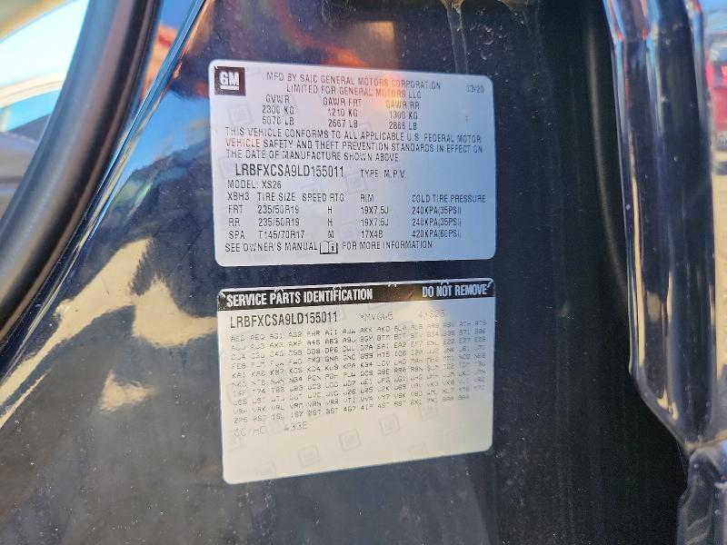 Aukcja sprzedaży 2020 Buick Envision, vin: LRBFXCSA9LD155011, numer aukcji: 78415115