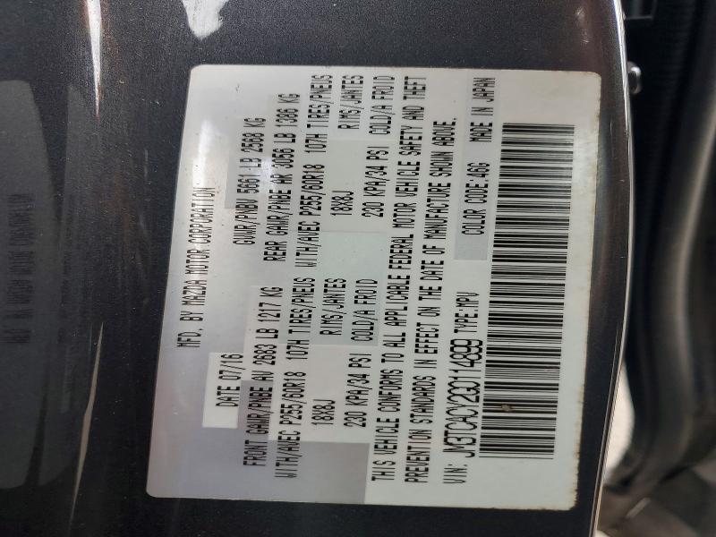 Продаж на аукціоні авто 2016 Mazda Cx-9 Touri, vin: JM3TCACY2G0114899, номер лоту: 76470575