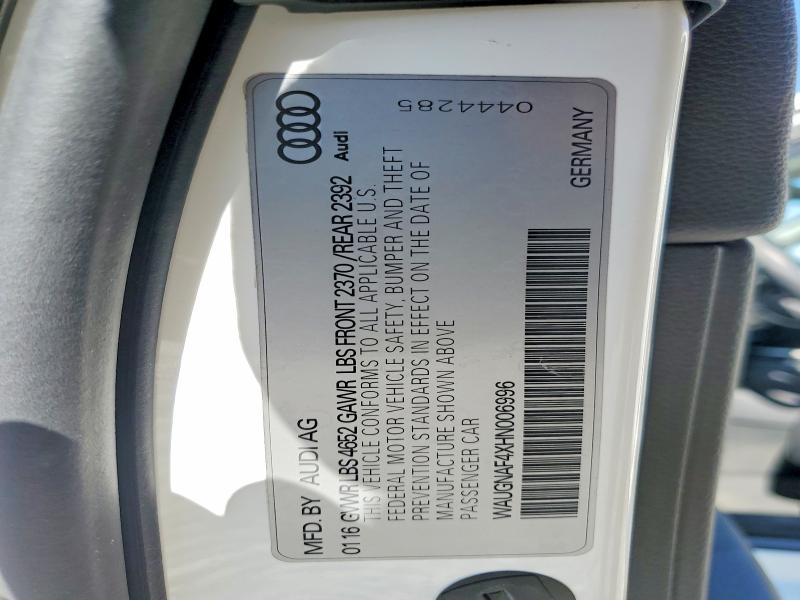 Aukcja sprzedaży 2017 Audi A4, vin: WAUGNAF4XHN006996, numer aukcji: 78345115