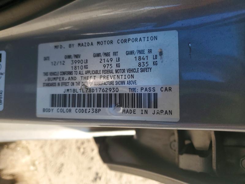 Aukcja sprzedaży 2013 Mazda 3, vin: JM1BL1L78D1762930, numer aukcji: 77290215