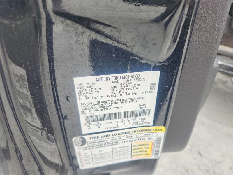 Aukcja sprzedaży 2014 Ford F150, vin: 1FTFW1ETXEFC57916, numer aukcji: 77150515